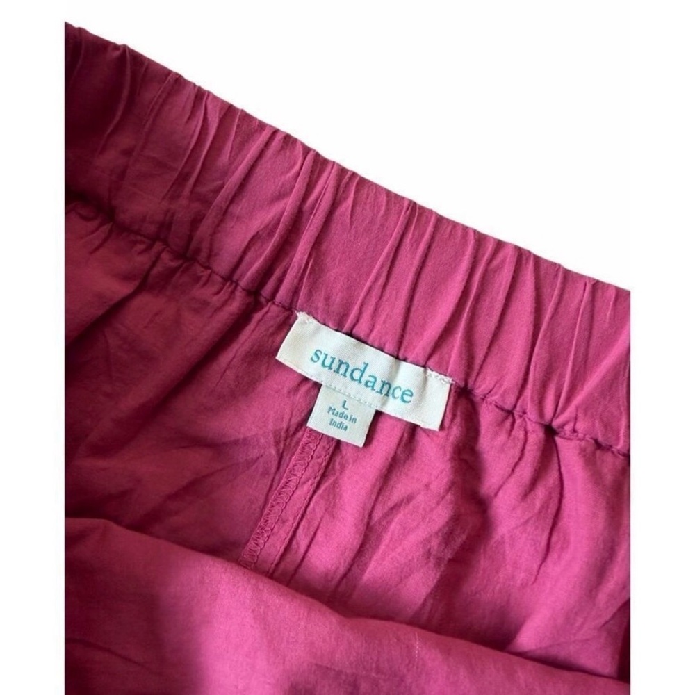 Sundance Bastilla Tiered Pink Eyelet Boho Skirt size L Fuchsia Pink - Picture 4 of 7